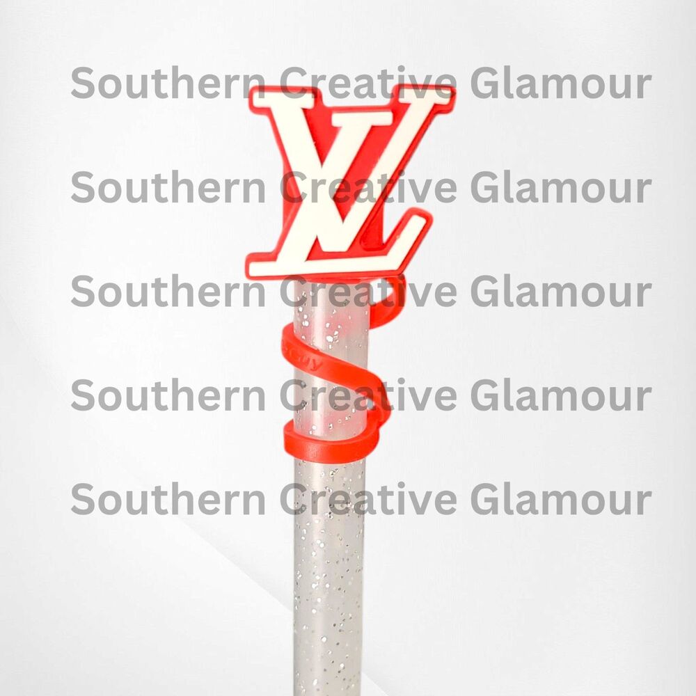 Fashion Red and White Silicone 10mm Stanley Straw Topper